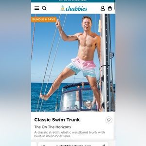 Chubbies the on the horizon 5.5’’ Swim Trunks w/ Liner